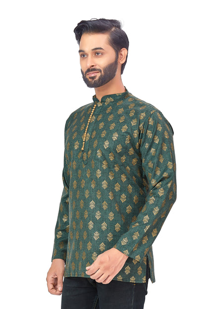 Mens Printed Bandhgala Kurta - Roop Darshan
