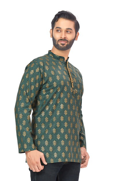 Mens Printed Bandhgala Kurta - Roop Darshan