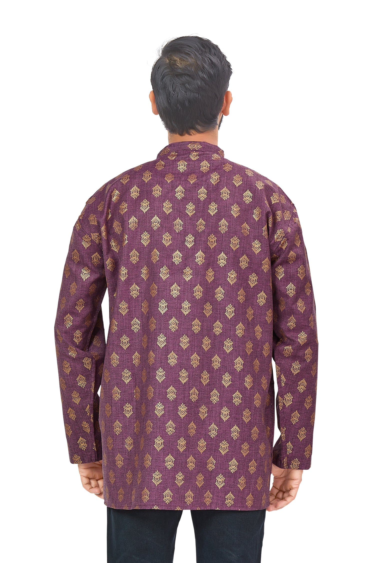 Mens Printed Bandhgala Kurta - Roop Darshan