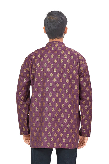 Mens Printed Bandhgala Kurta - Roop Darshan