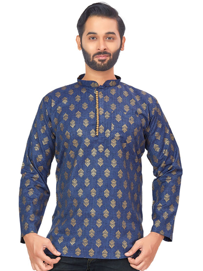 Mens Printed Bandhgala Kurta - Roop Darshan