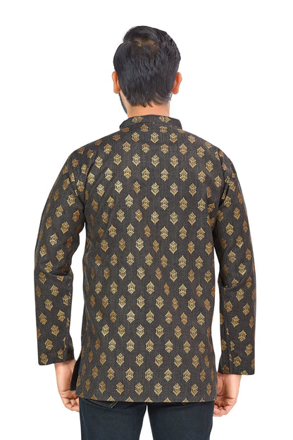 Mens Printed Bandhgala Kurta - Roop Darshan