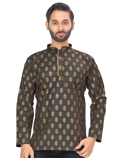 Mens Printed Bandhgala Kurta - Roop Darshan