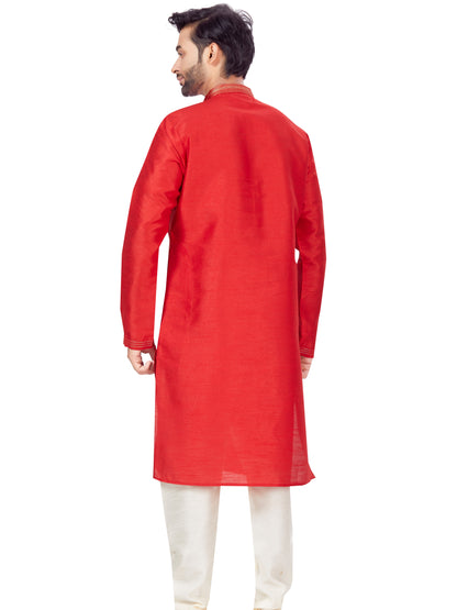 Mens Dupion Plain Kurta Payjama - Roop Darshan