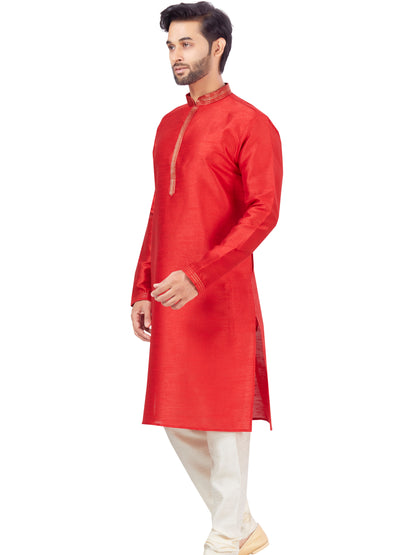 Mens Dupion Plain Kurta Payjama - Roop Darshan