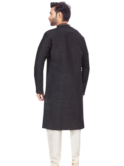 Mens Dupion Plain Kurta Payjama - Roop Darshan