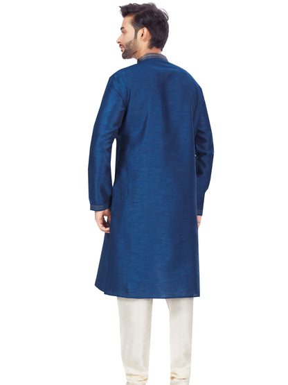 Mens Dupion Plain Kurta Payjama - Roop Darshan