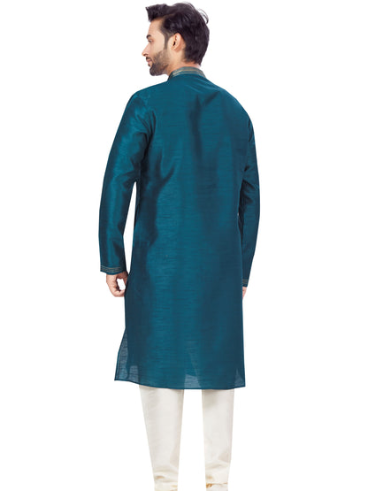 Mens Dupion Plain Kurta Payjama - Roop Darshan