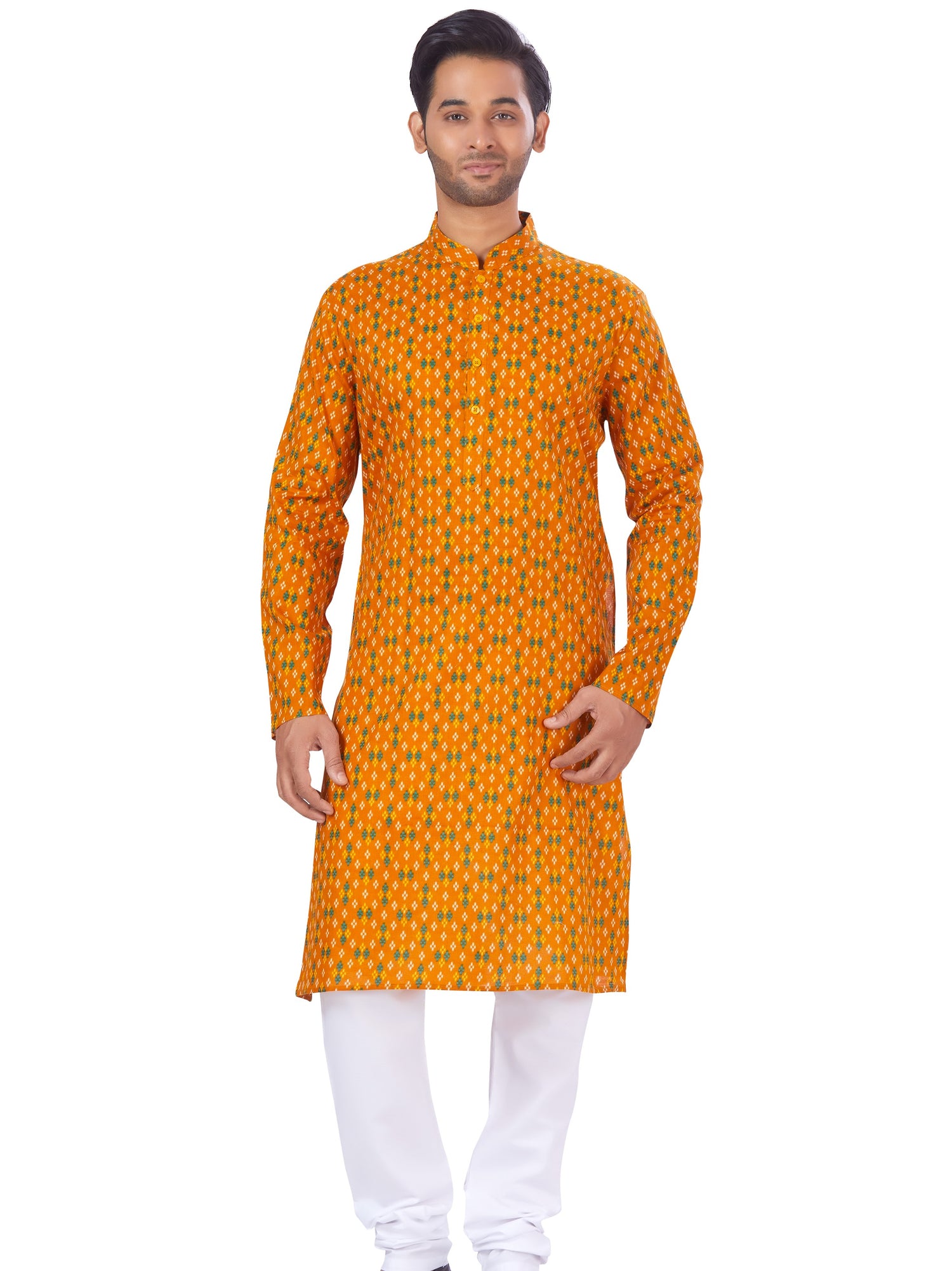 Mens Printed Kurta Payjama - Roop Darshan