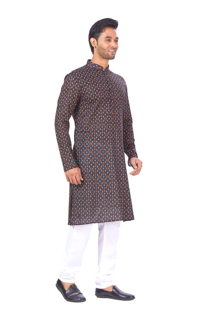 Mens Printed Kurta Payjama - Roop Darshan