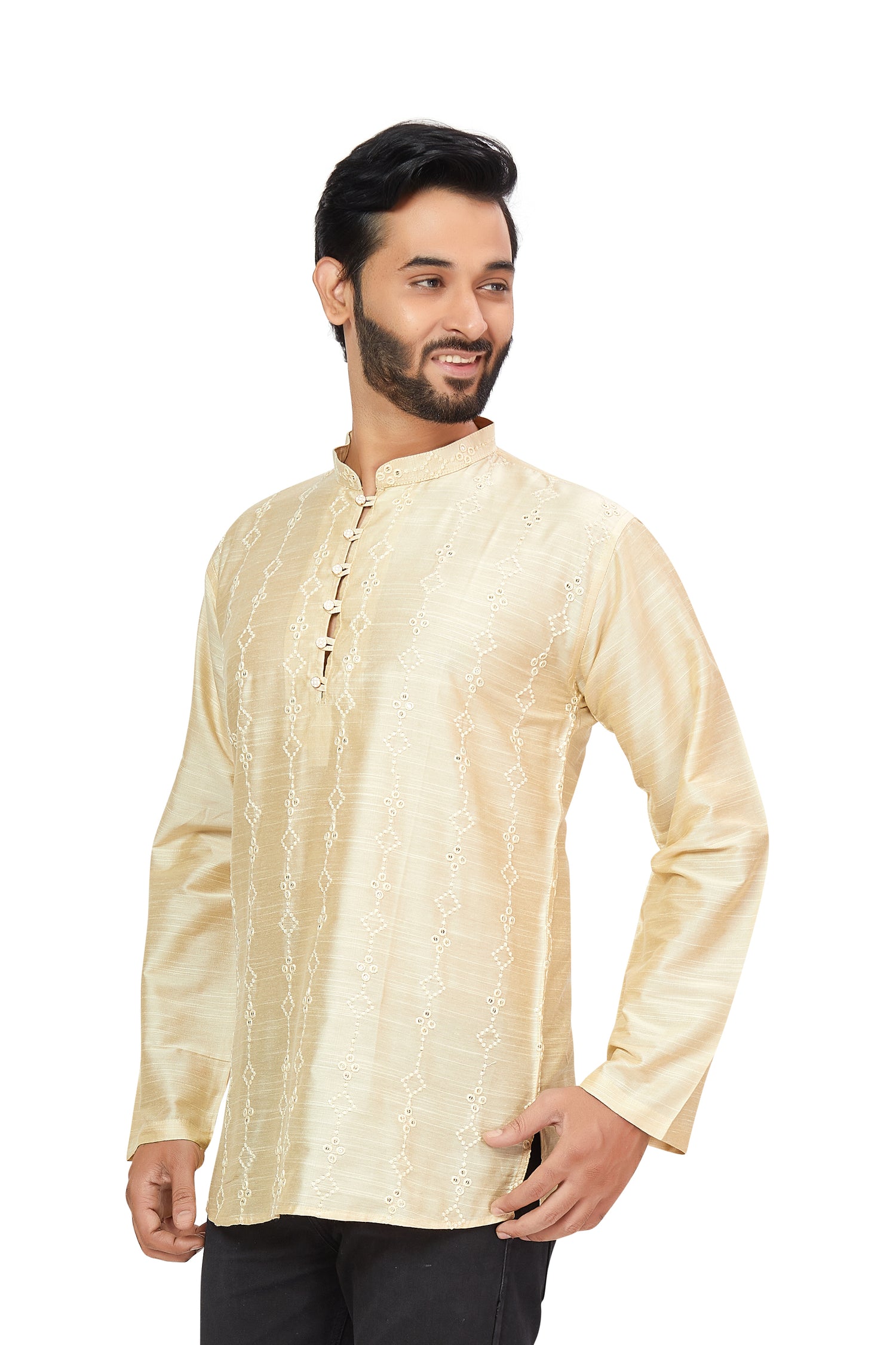 Mens Resham Embroidered Kurti - Roop Darshan