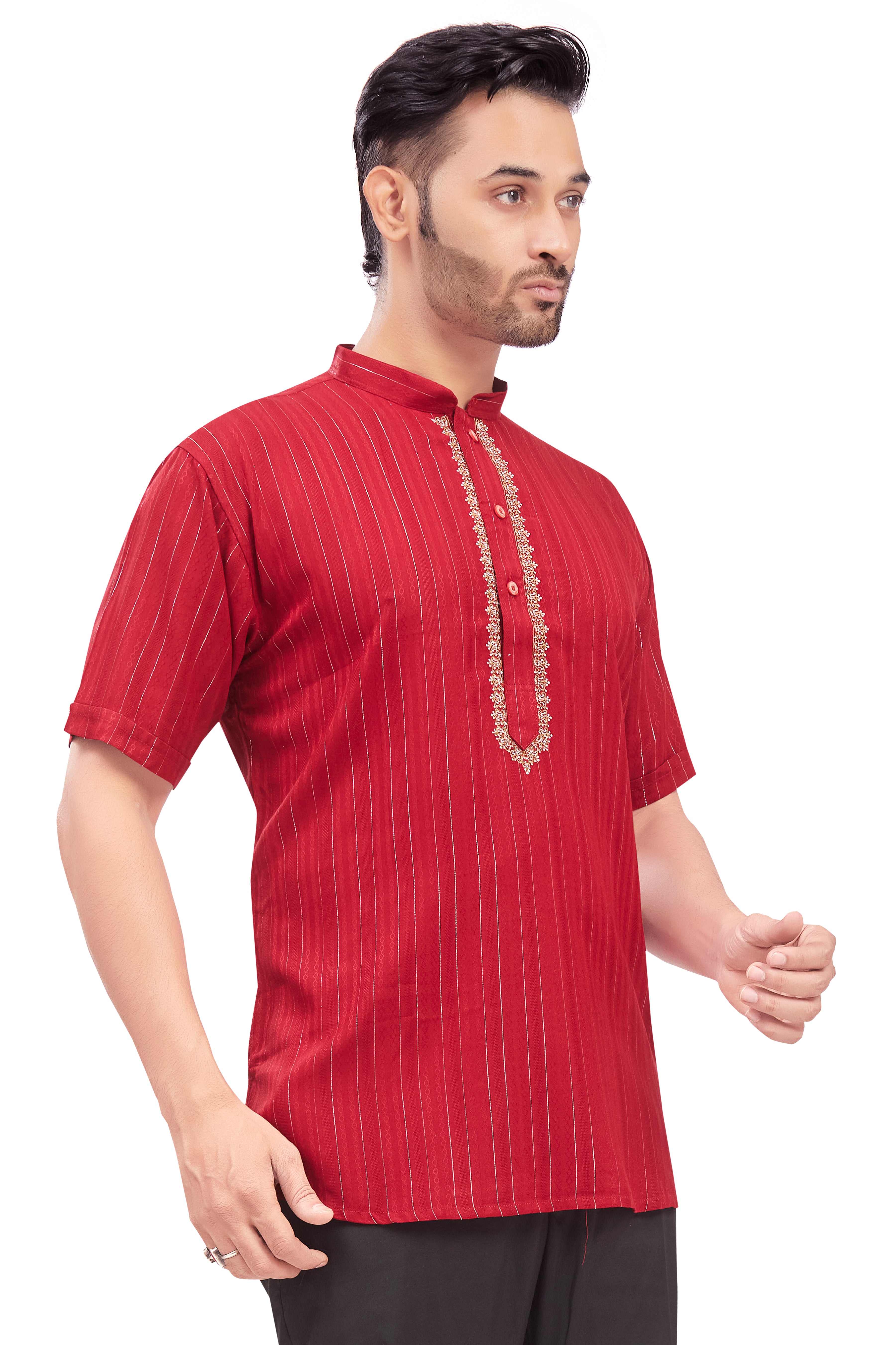 Mens Embroidered Kurti - Roop Darshan