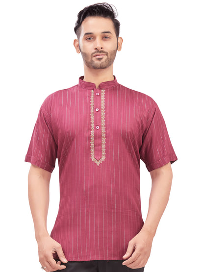 Mens Embroidered Kurti - Roop Darshan