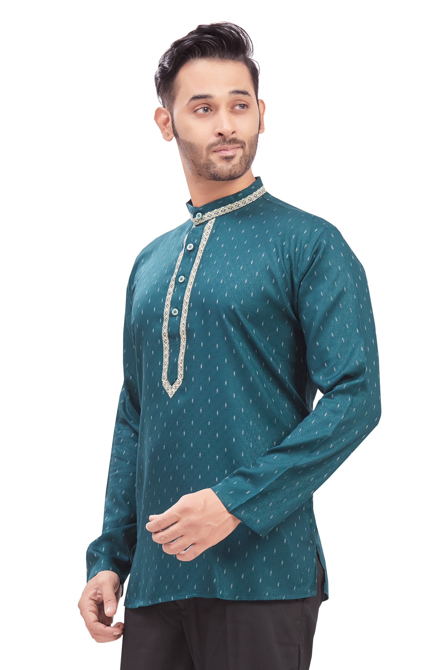 Mens Embroidered Kurti - Roop Darshan