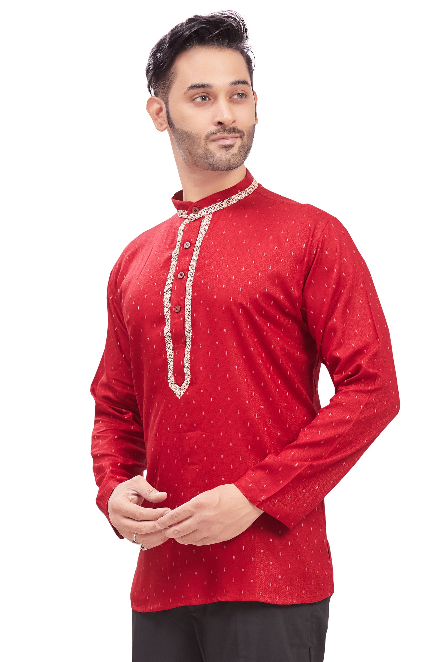 Mens Embroidered Kurti - Roop Darshan