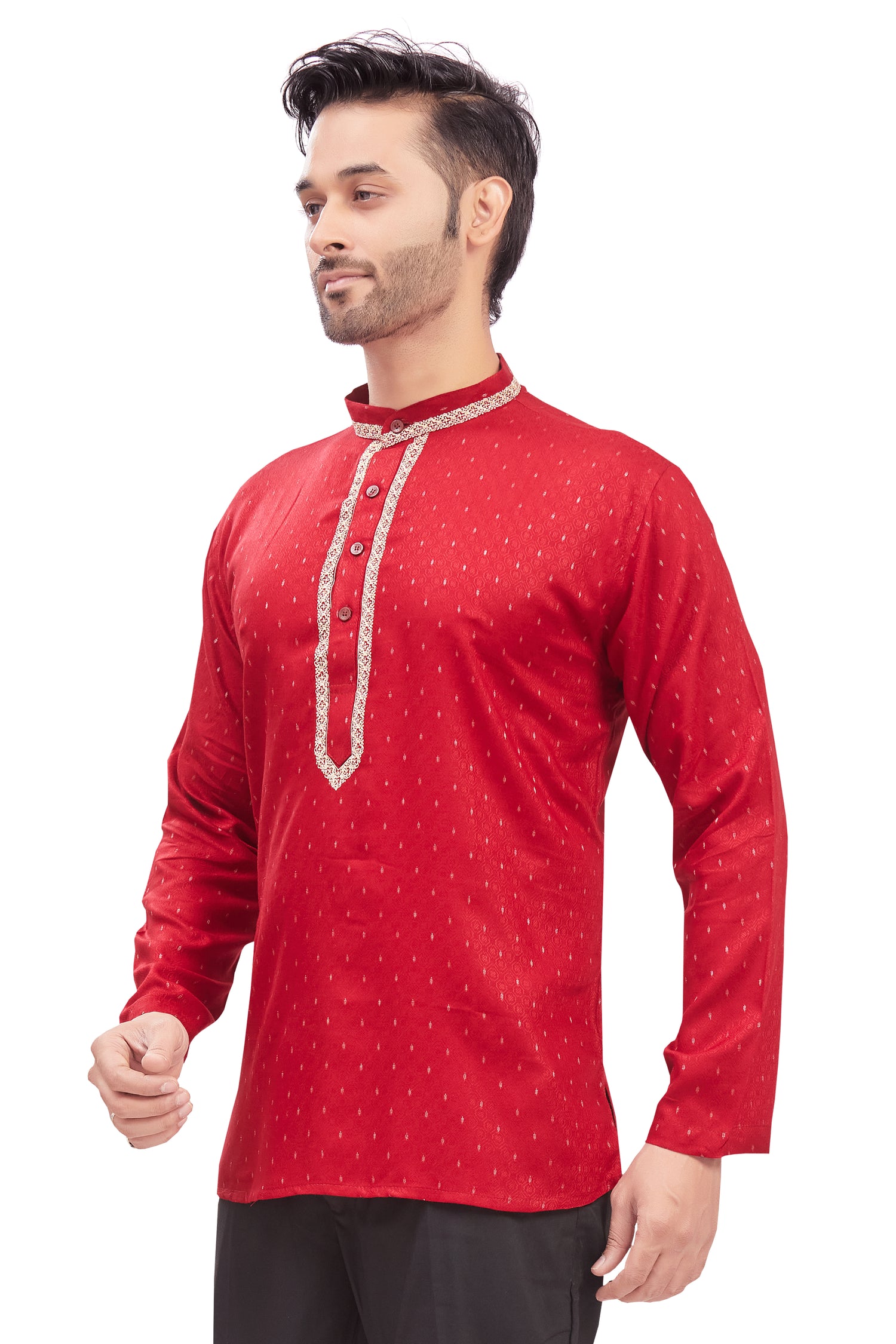 Mens Embroidered Kurti - Roop Darshan