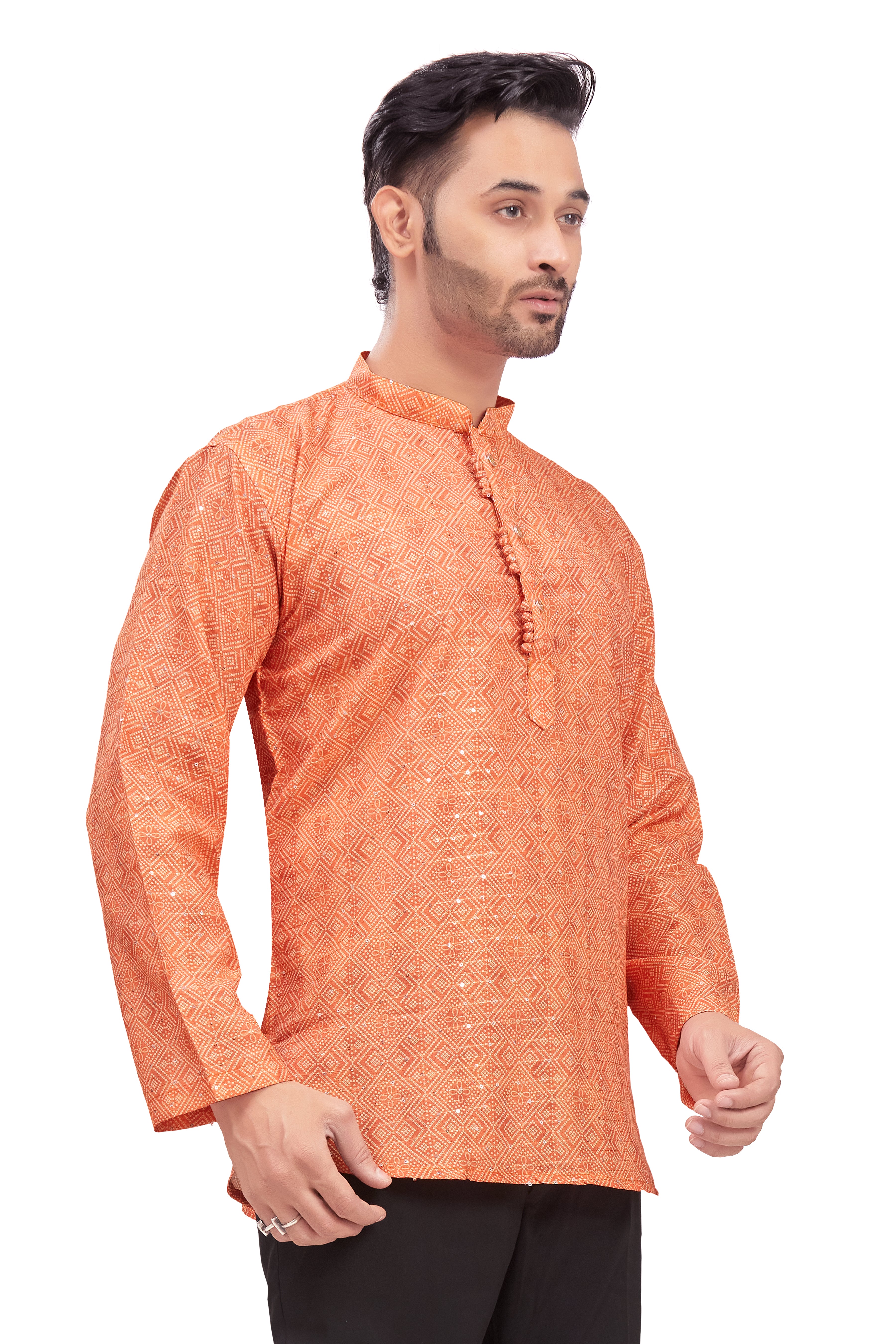 Mens Printed Kurti - Roop Darshan
