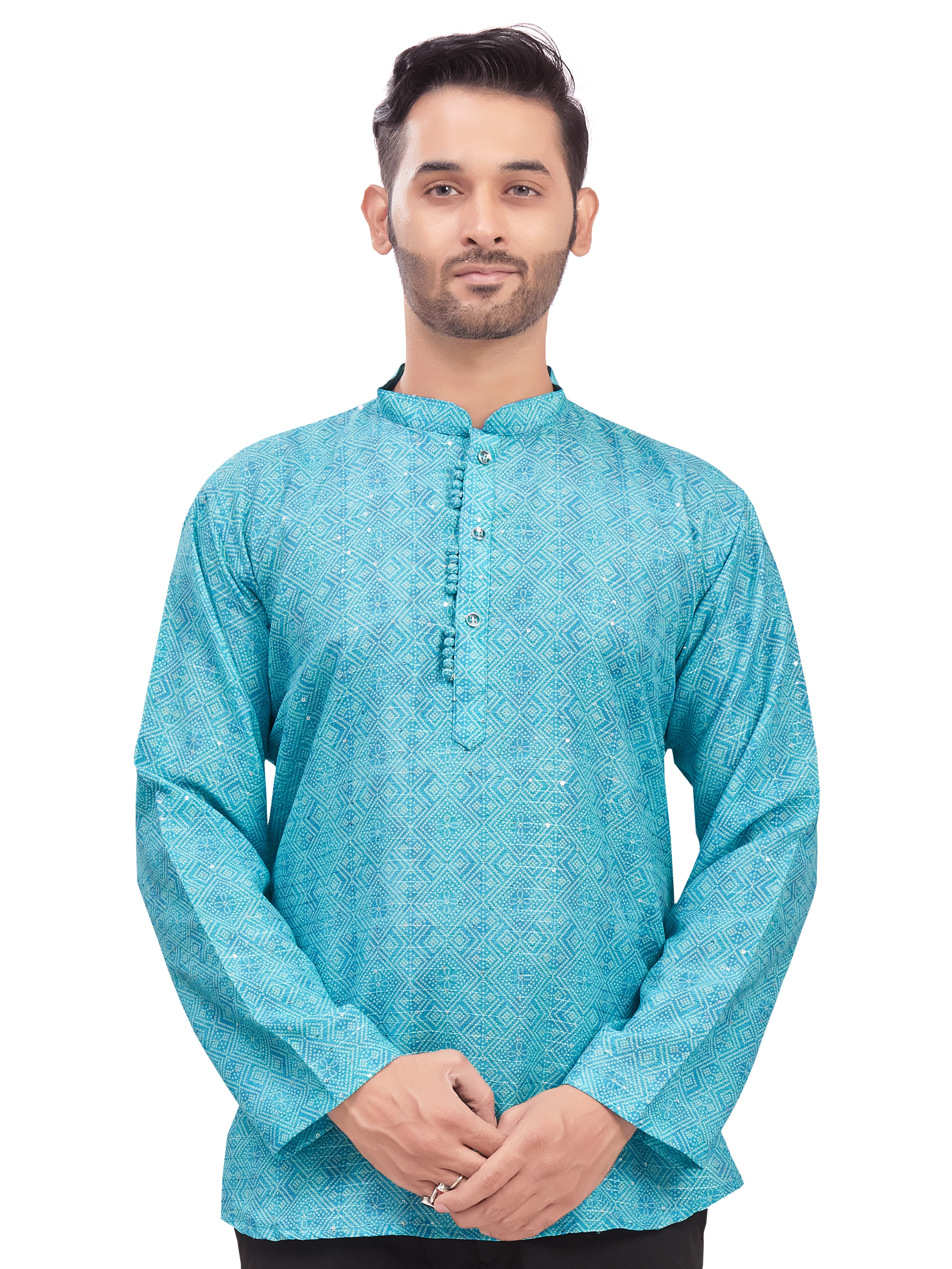 Mens Printed Kurti - Roop Darshan