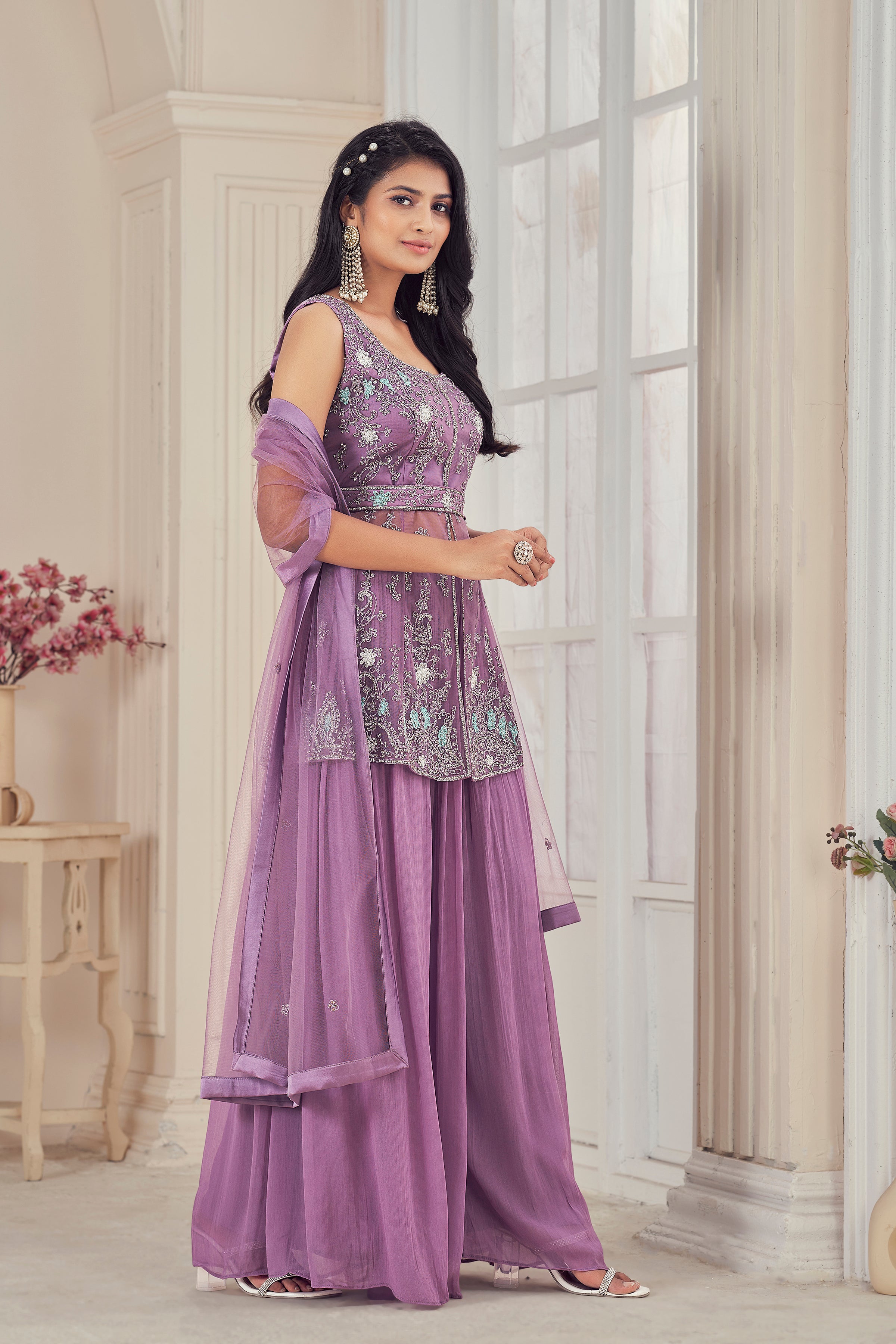 Kamya Palazzo Suit - Roop Darshan