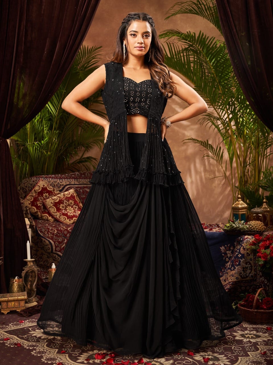 Rina Lehenga Choli With Jacket - Roop Darshan