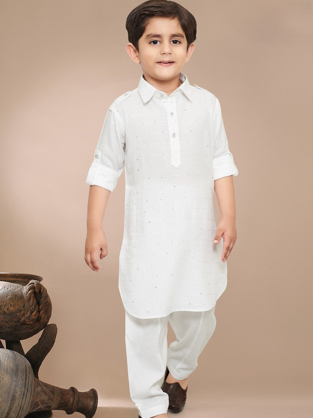 Boys Fold-Up Kurta Set - Roop Darshan
