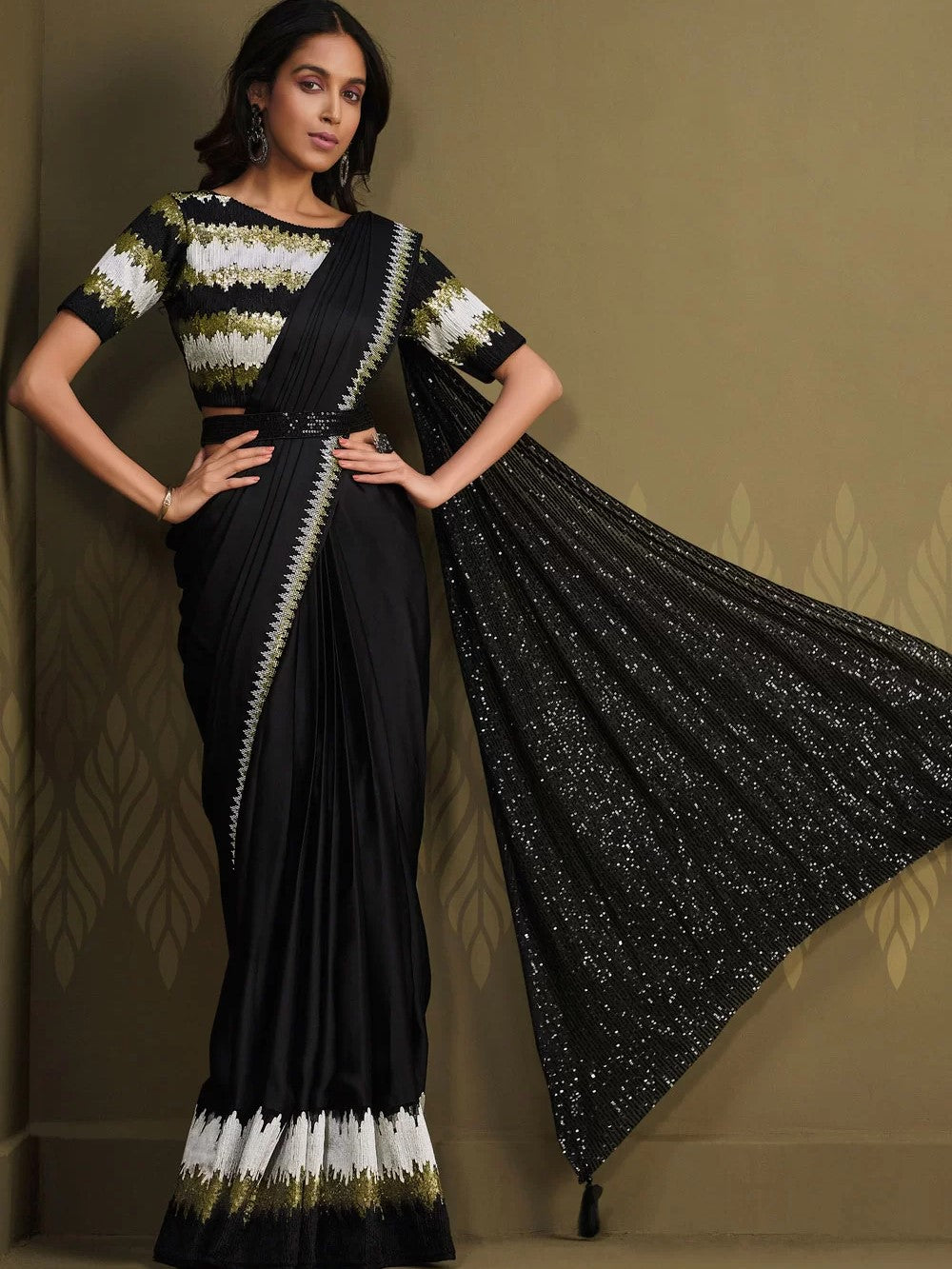 Prushti Readymade Choli Saree - Roop Darshan