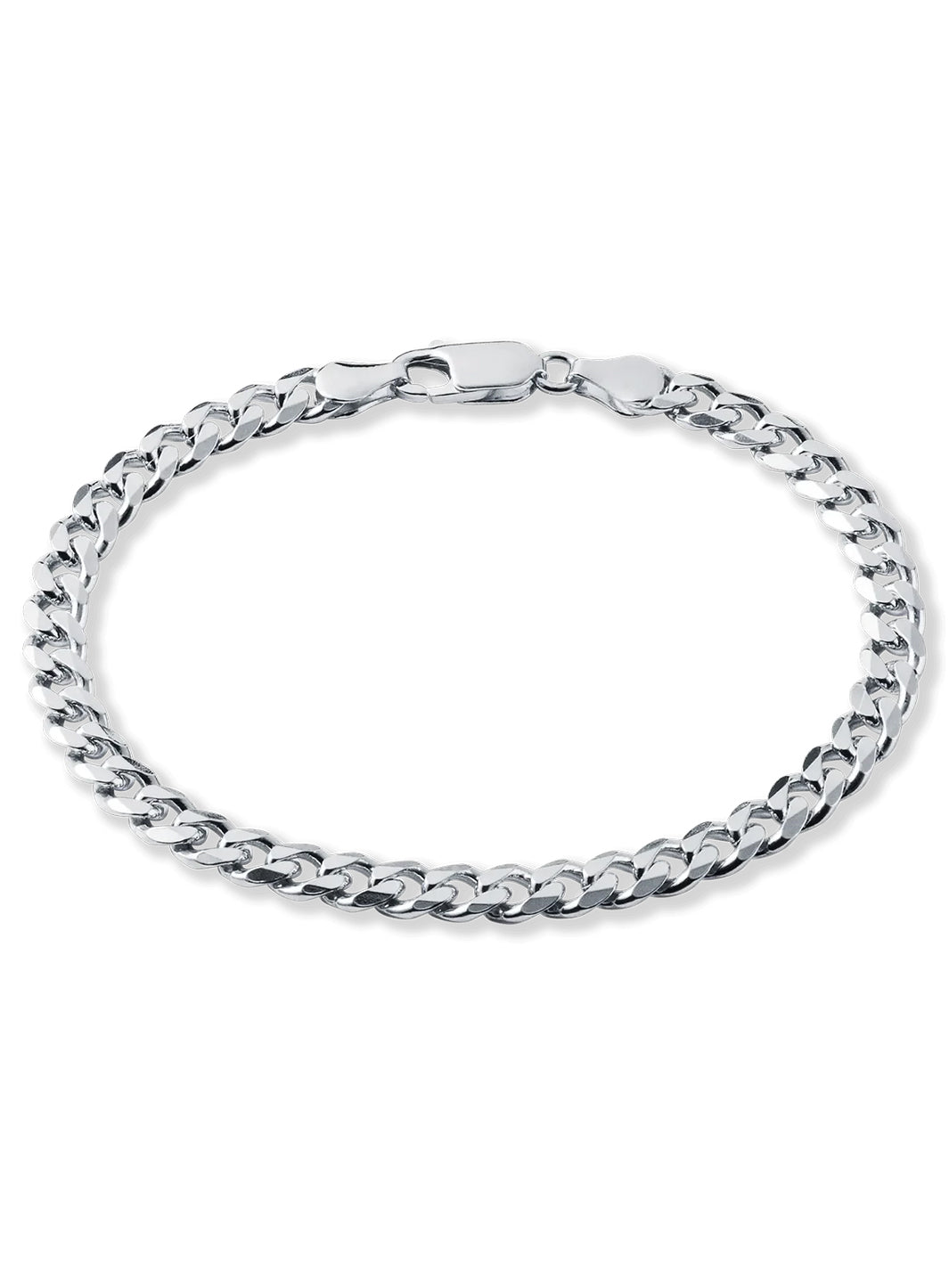 Silver Curb Mens Bracelet - Roop Darshan