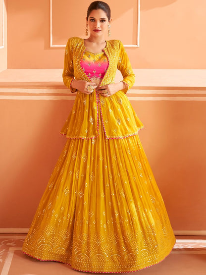 Noor Lehenga Choli With Jacket - Roop Darshan