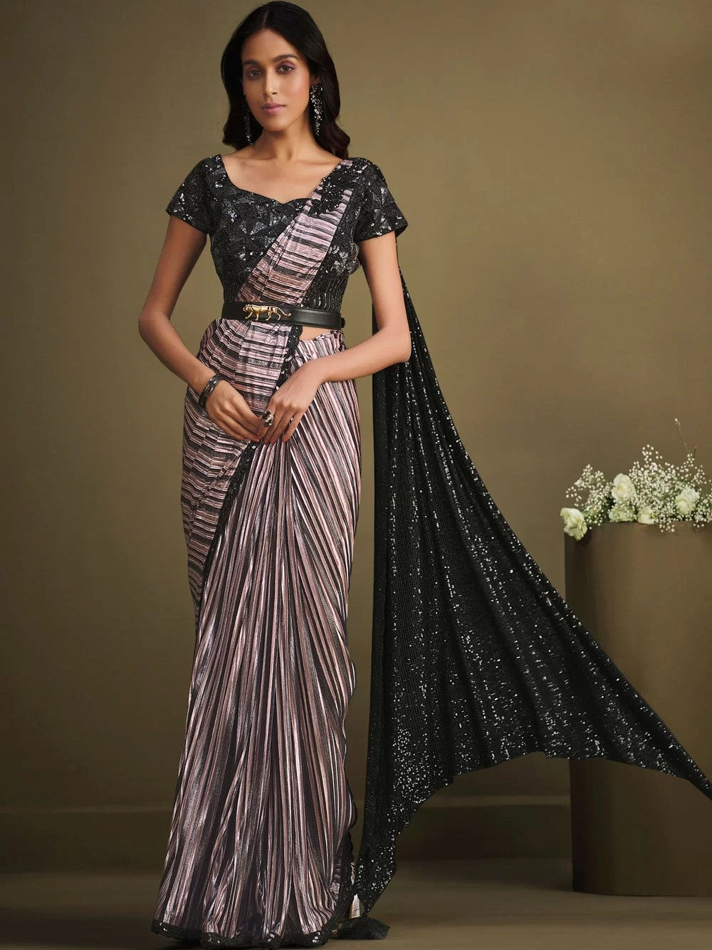 Aarushi  Readymade Choli Saree - Roop Darshan