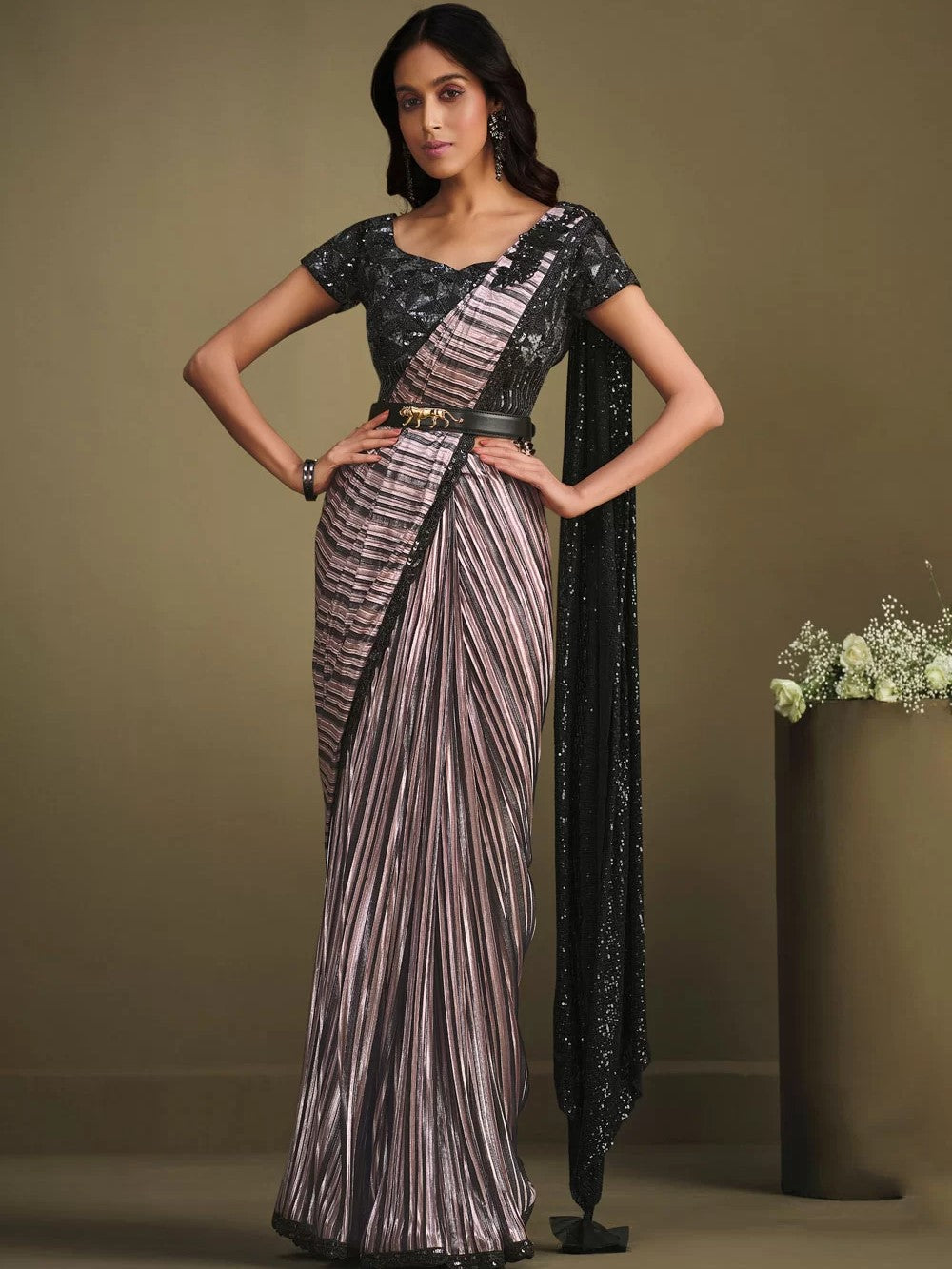 Aarushi  Readymade Choli Saree - Roop Darshan