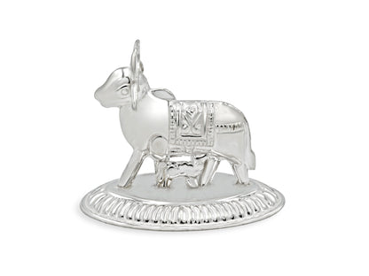 Silver Cow with Calf - Roop Darshan