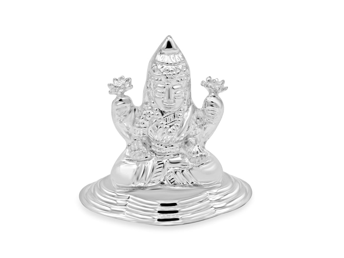 Silver Laxmiji Murti - Roop Darshan