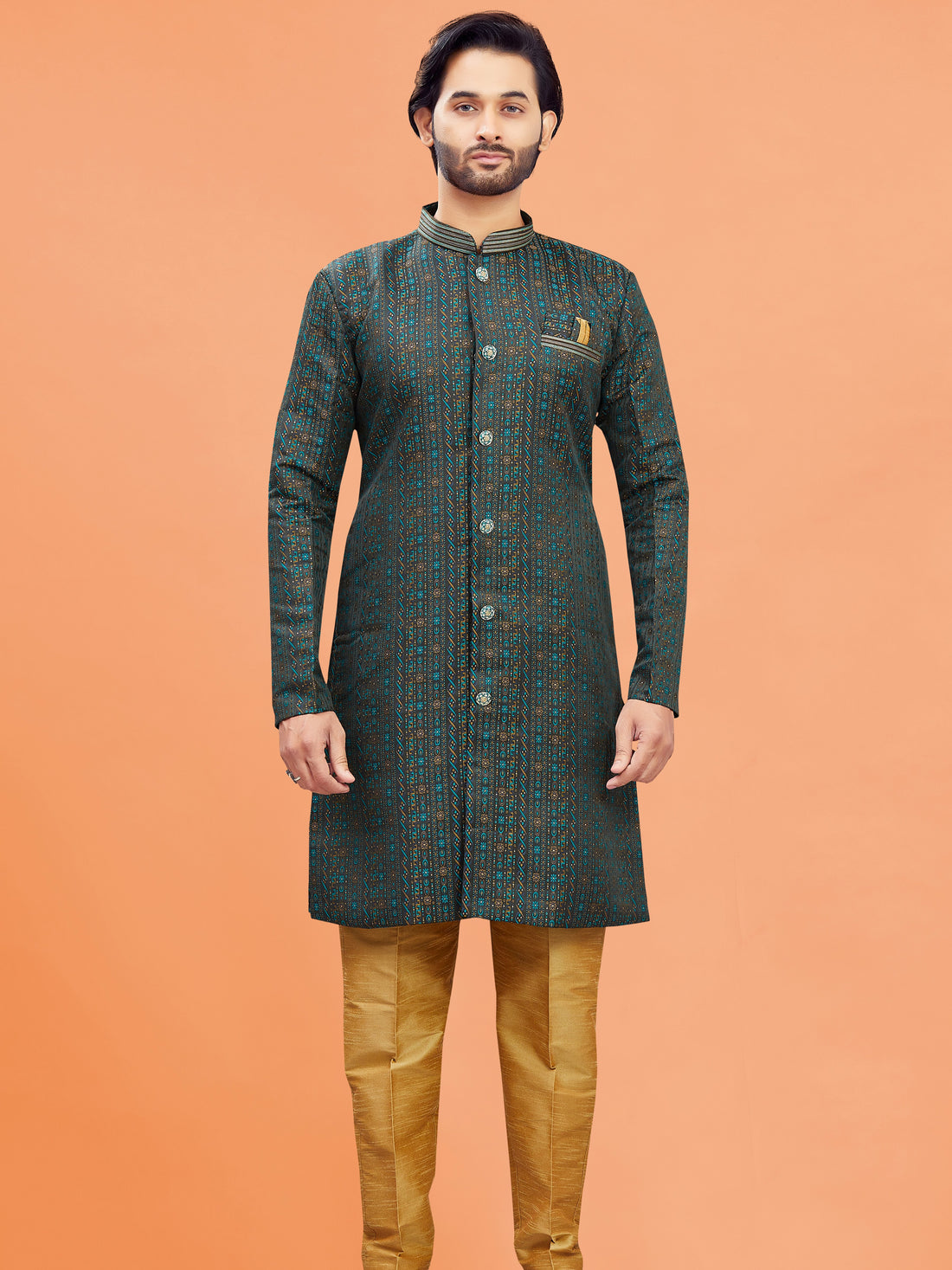 Mens Silk Kurta Set