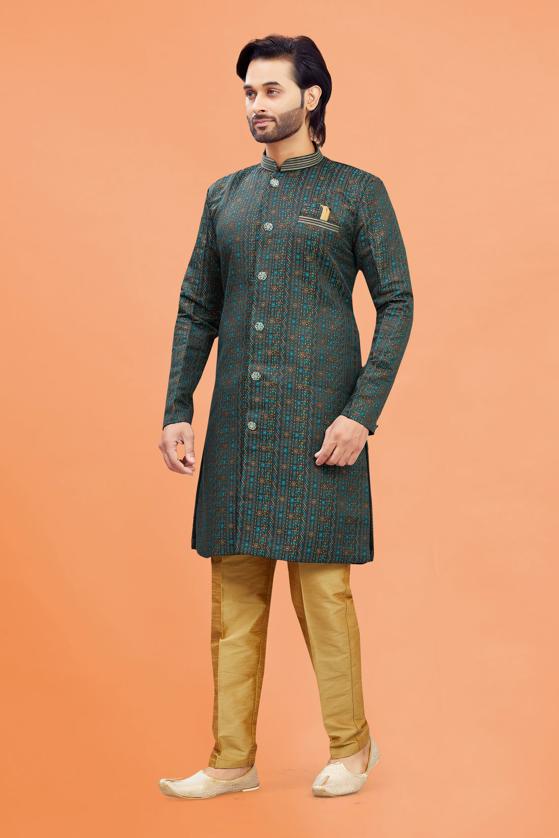 Mens Silk Kurta Set