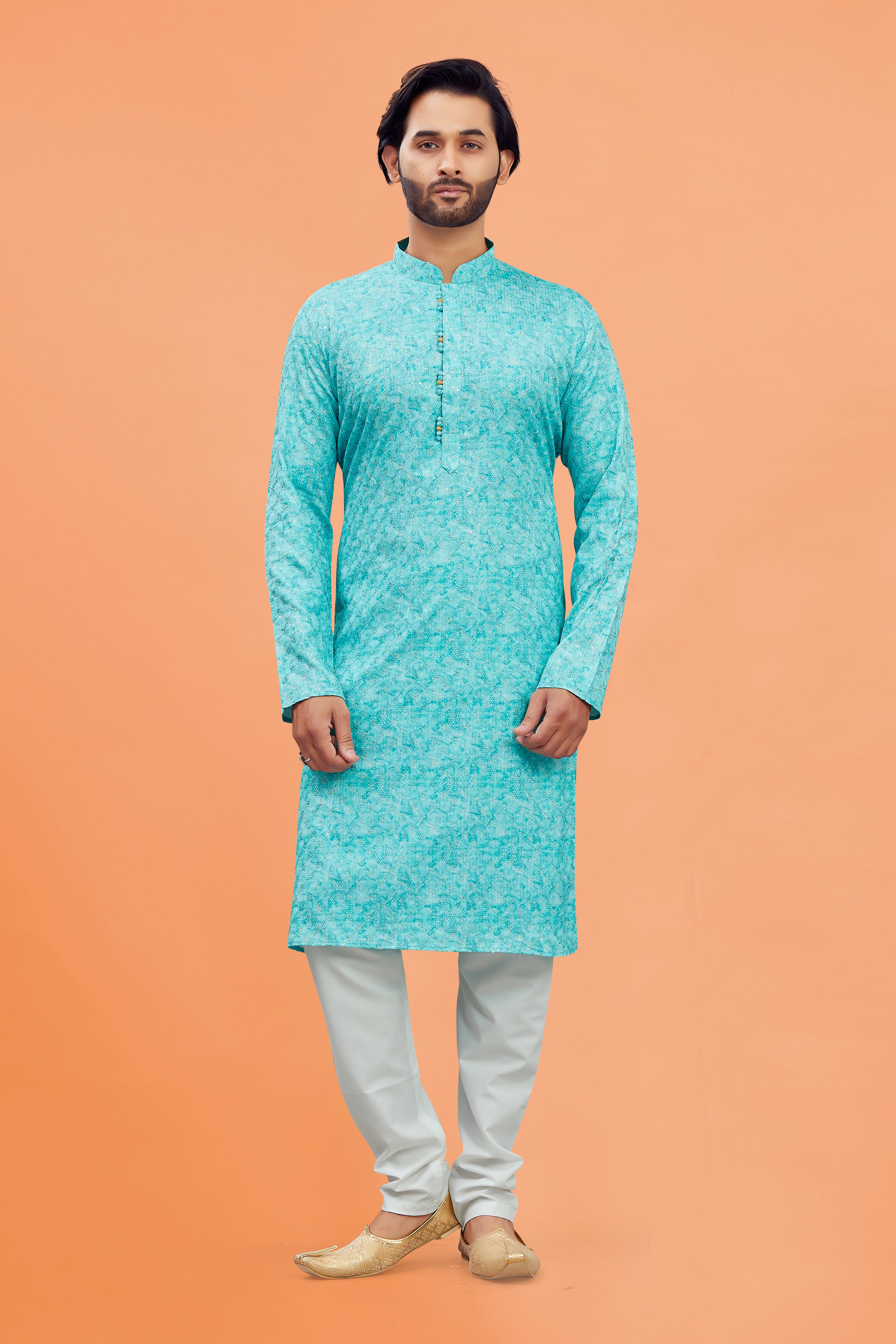 Mens Silk Kurta Set
