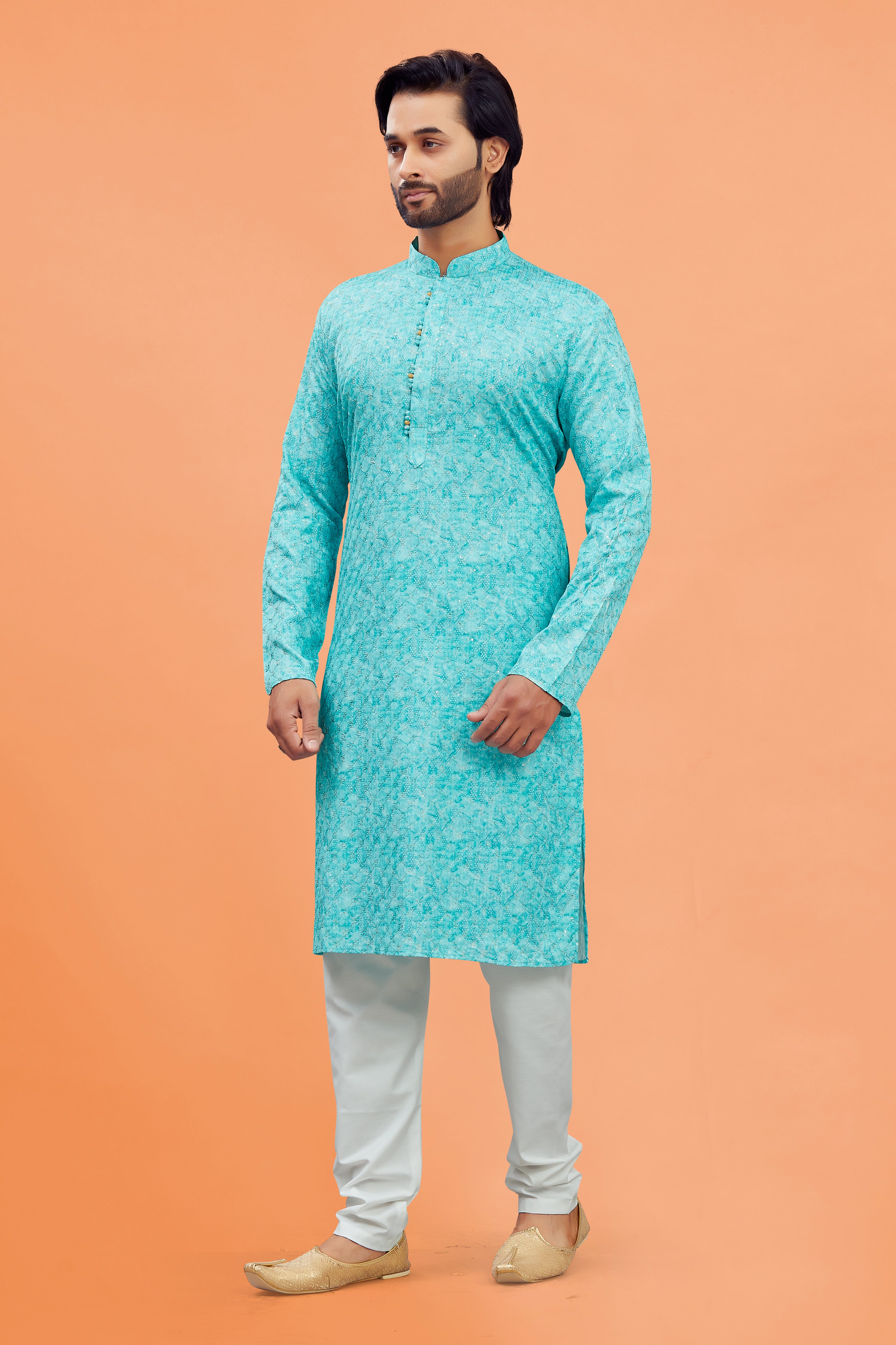 Mens Silk Kurta Set