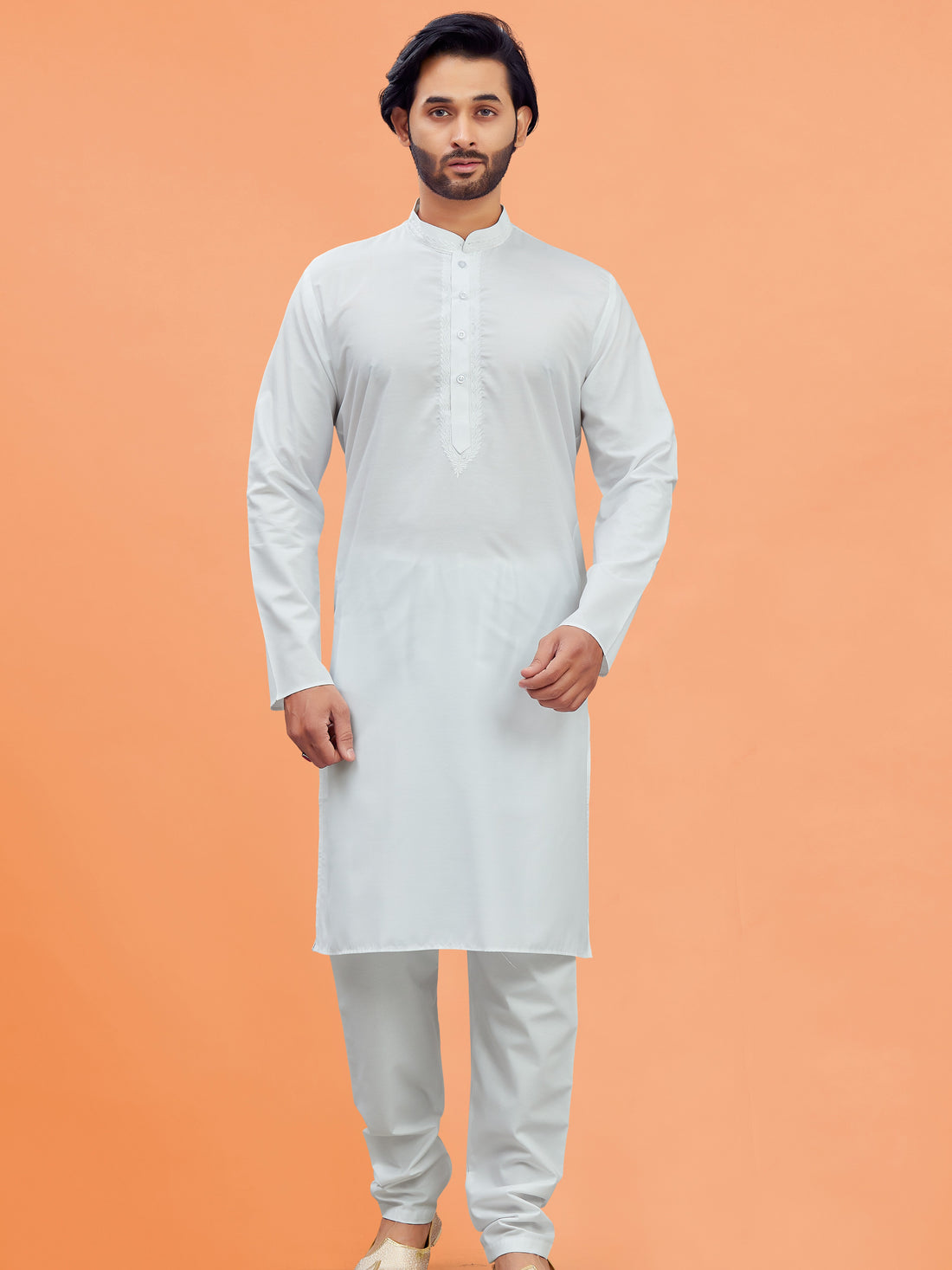 Mens Plain Kurta Set - Roop Darshan