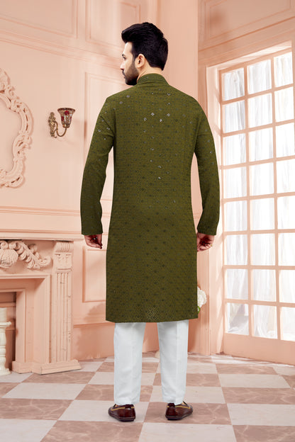 Mens Resham Kurta Set - Roop Darshan