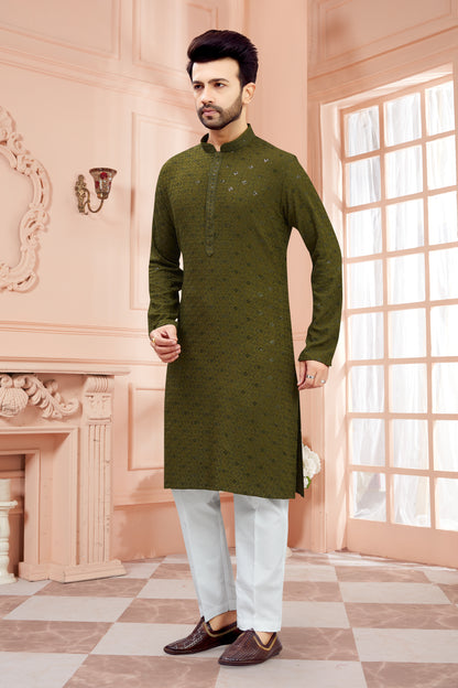 Mens Resham Kurta Set - Roop Darshan