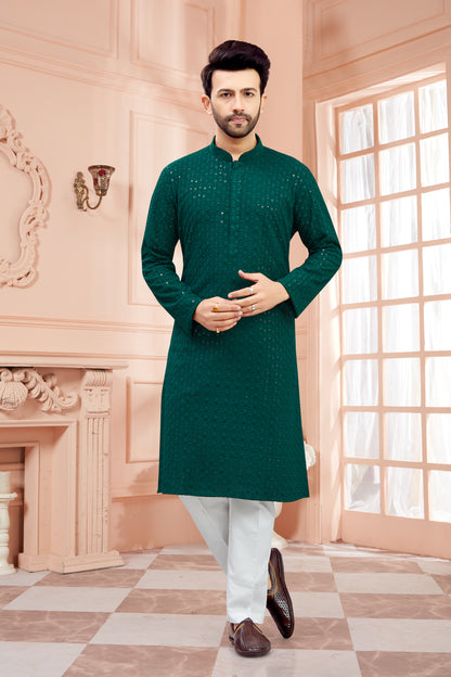 Mens Tiki Resham Kurta Set