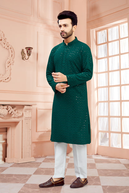 Mens Tiki Resham Kurta Set