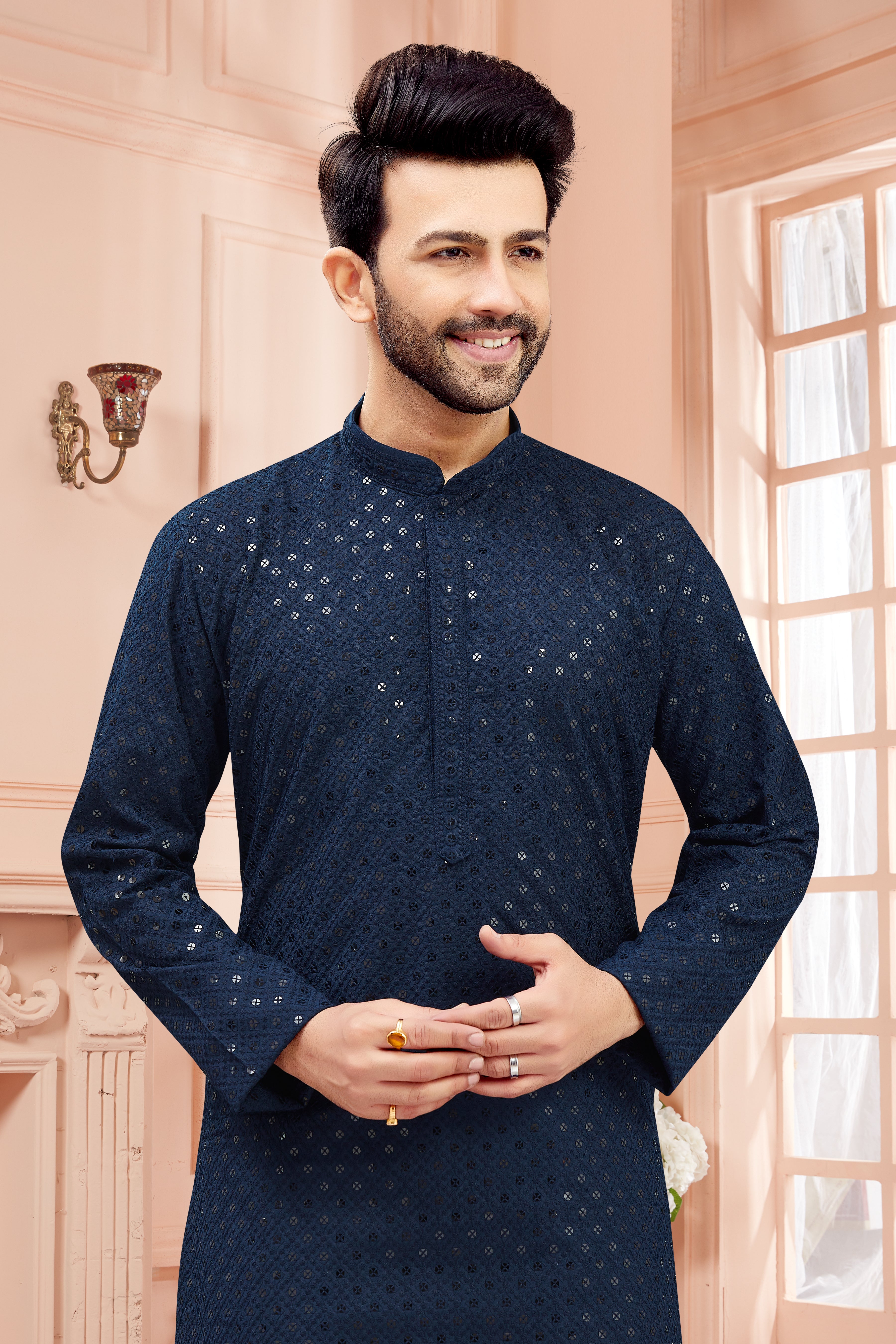 Mens Tiki Resham Kurta Set