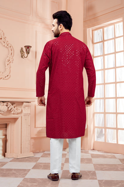 Mens Tiki Resham Kurta Set