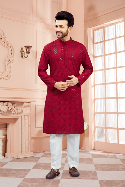 Mens Tiki Resham Kurta Set