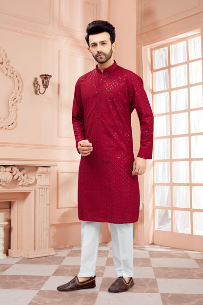 Mens Tiki Resham Kurta Set