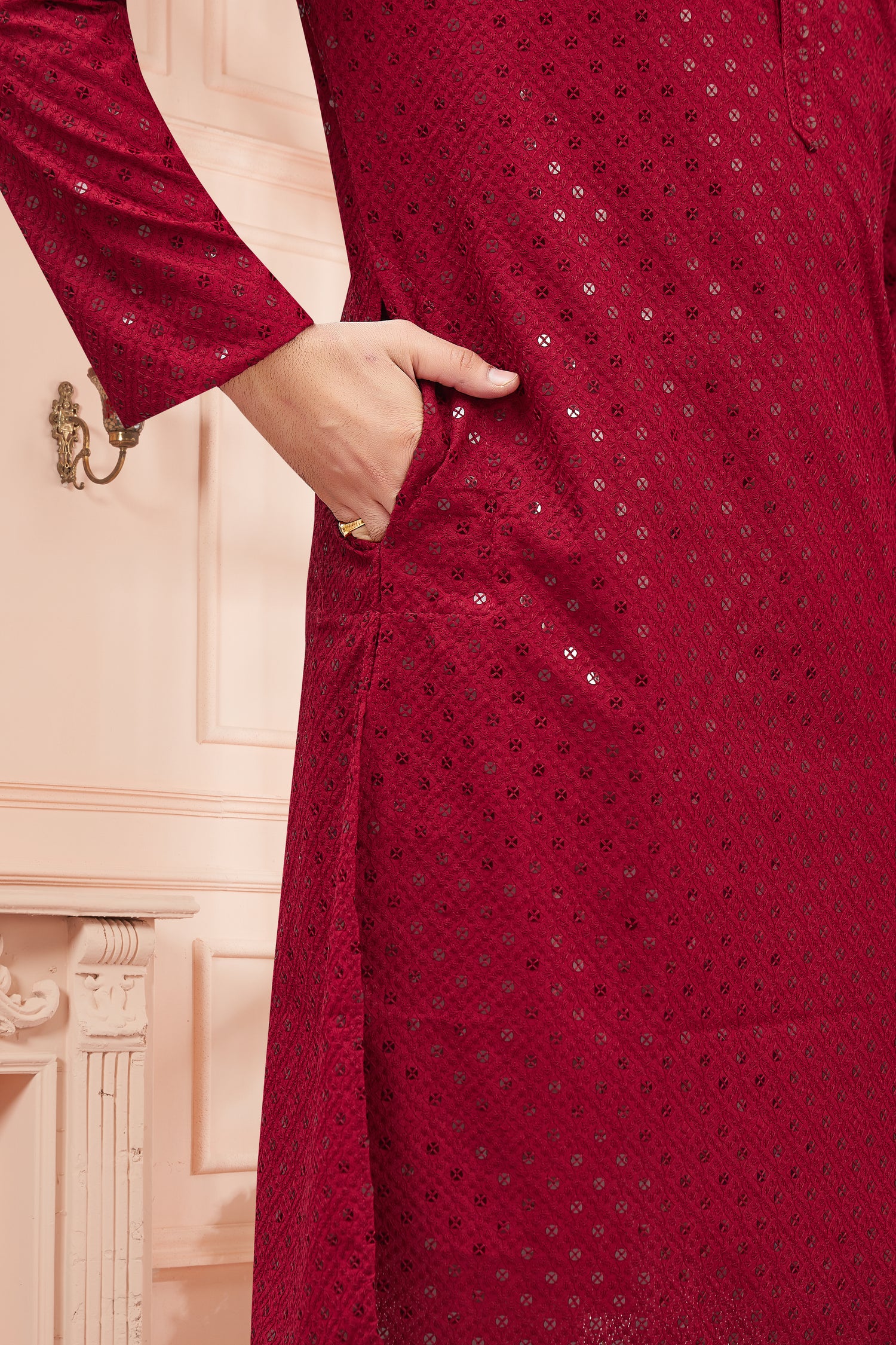 Mens Tiki Resham Kurta Set