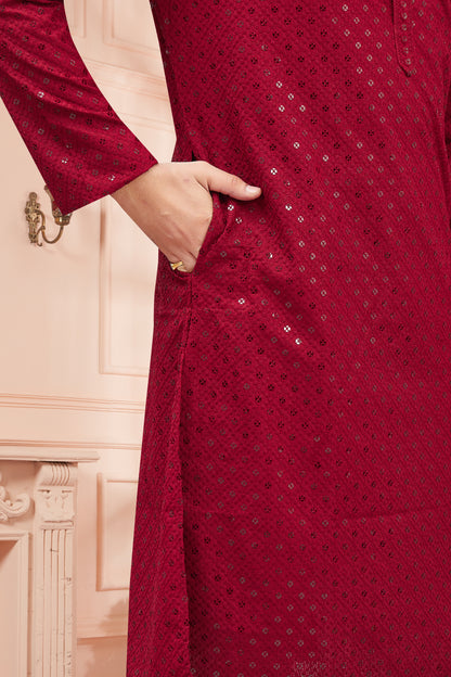 Mens Tiki Resham Kurta Set