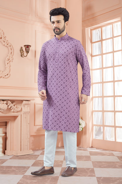 Mens Tiki Resham Kurta Set