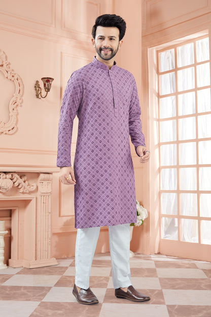 Mens Tiki Resham Kurta Set
