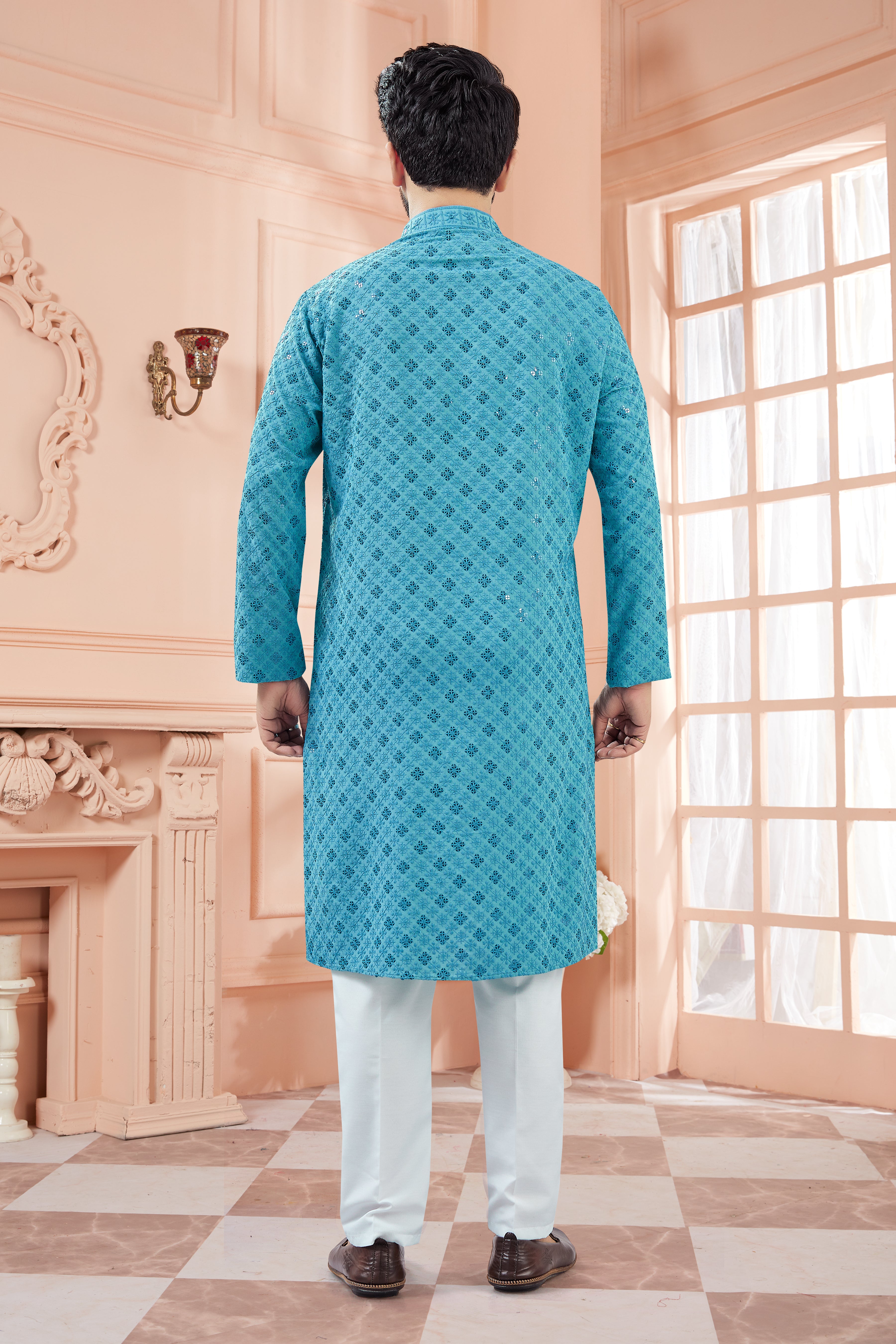 Mens Tiki Resham Kurta Set